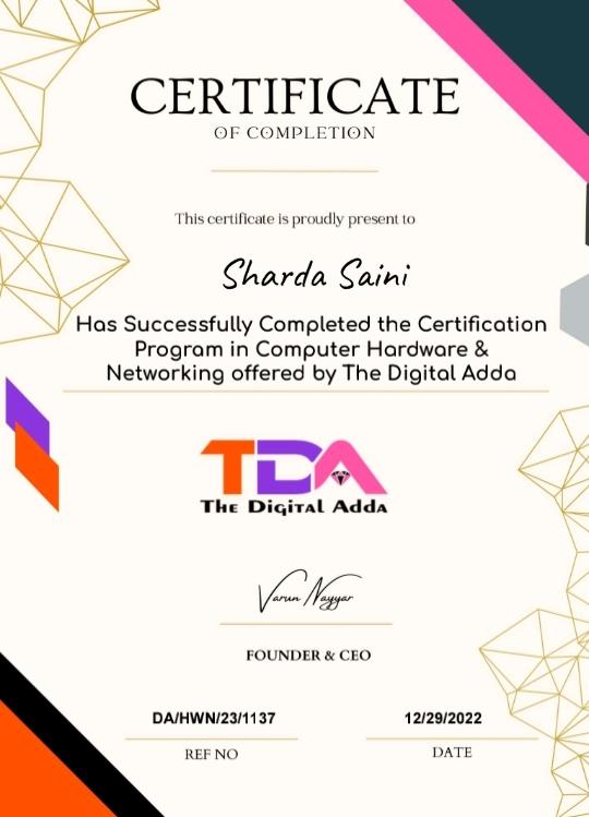 Free Computer Certificate