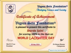 World Laughter Day quiz online with Certificate