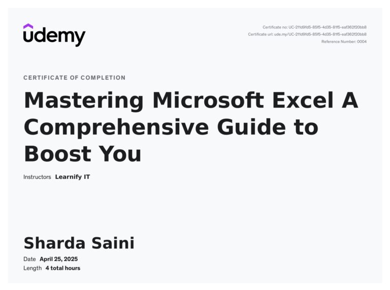 Course on Mastering Microsoft Excel A Comprehensive Guide to Boost You