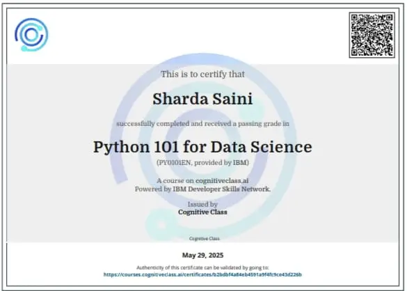 Course on Python for Data Science Online Certificate
