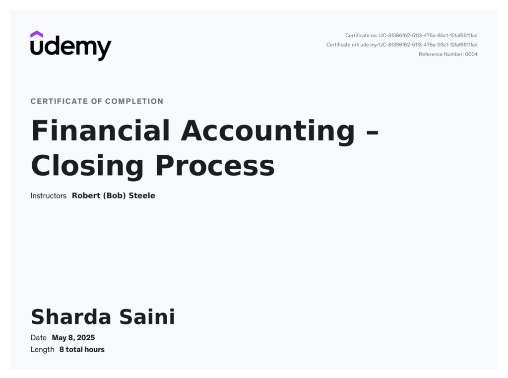 Financial Accounting–Closing Process