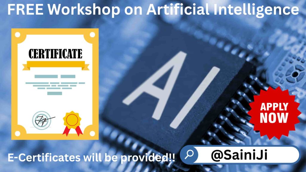 Free Online Workshop on Artificial Intelligence.