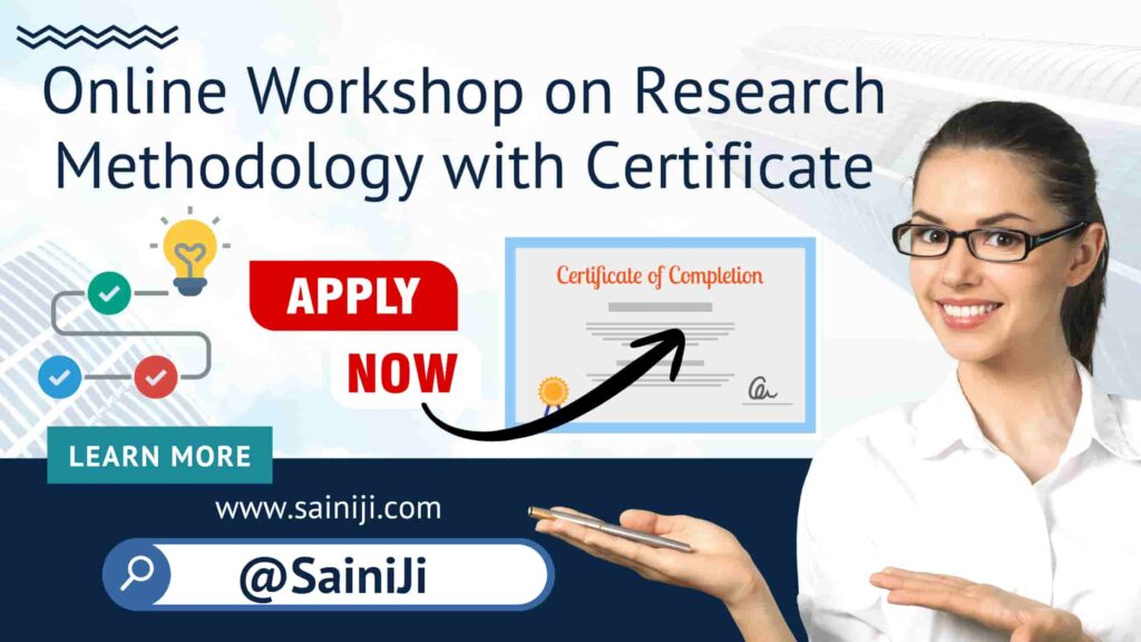 Workshop on Research Methodology Certificate