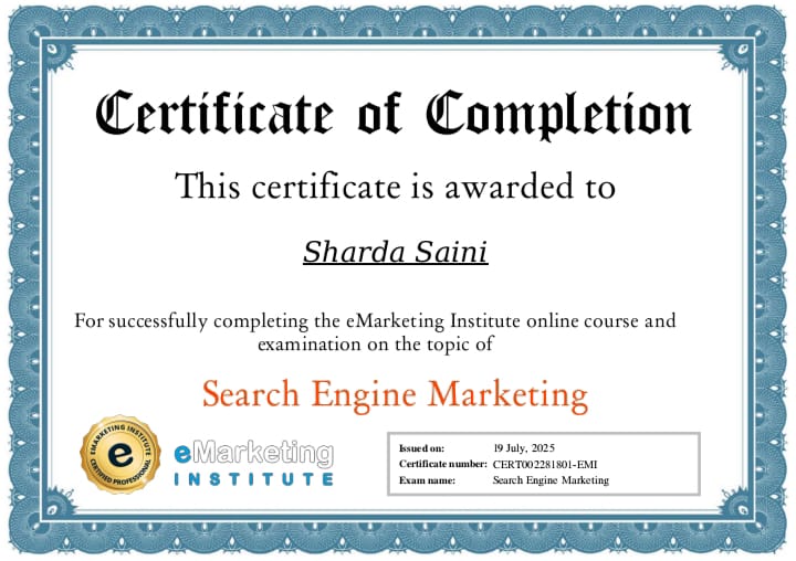 Search Engine Marketing Course with Certification