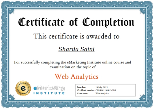 Web Analytics Course with Certification