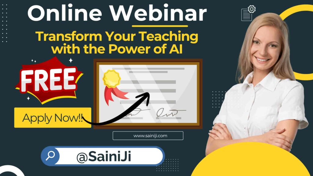 Webinar on Transform Teaching with AI Tools