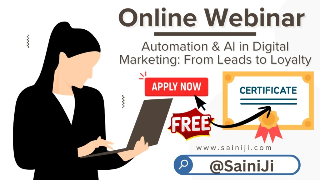 Webinar on Automation and Al in Digital Marketing Certificate
