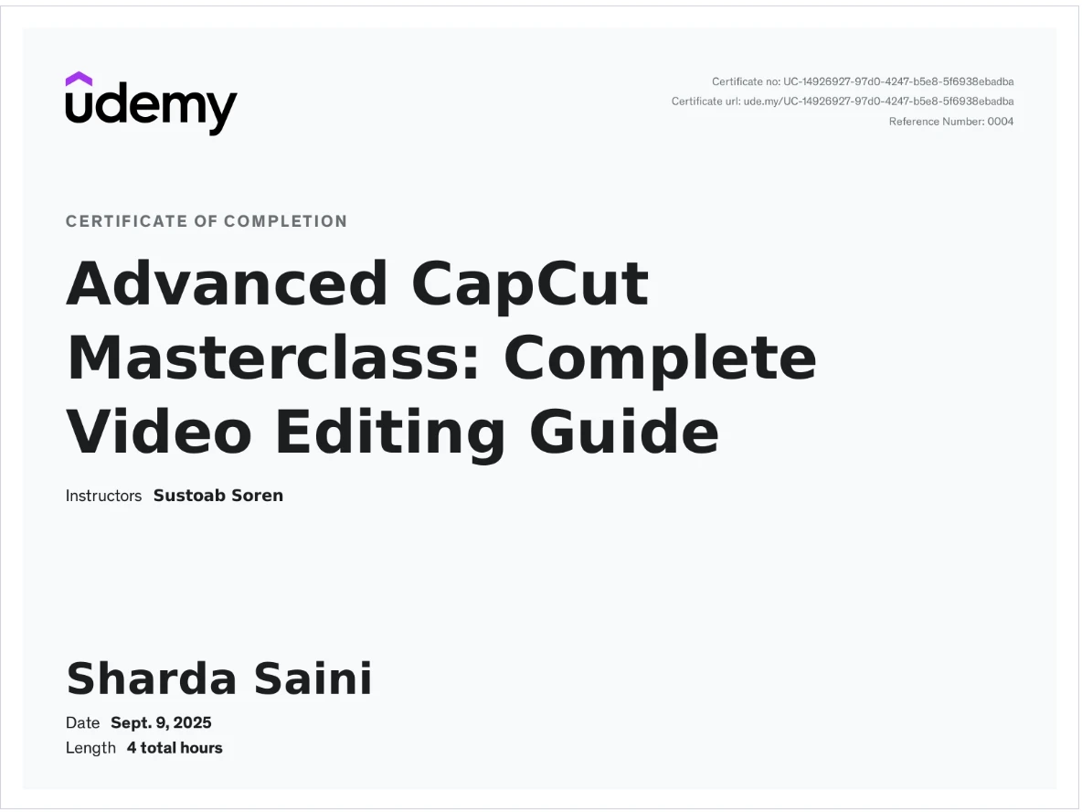 Advanced CapCut Masterclass-Complete Video Editing Guide Course