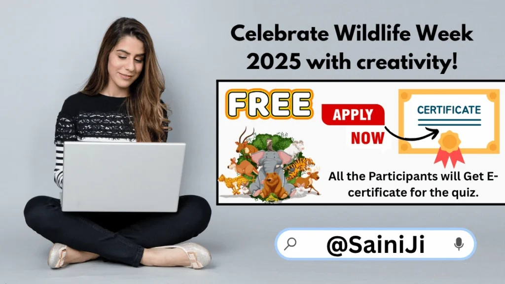 Online Quiz on Wildlife Week 2025 Certificate