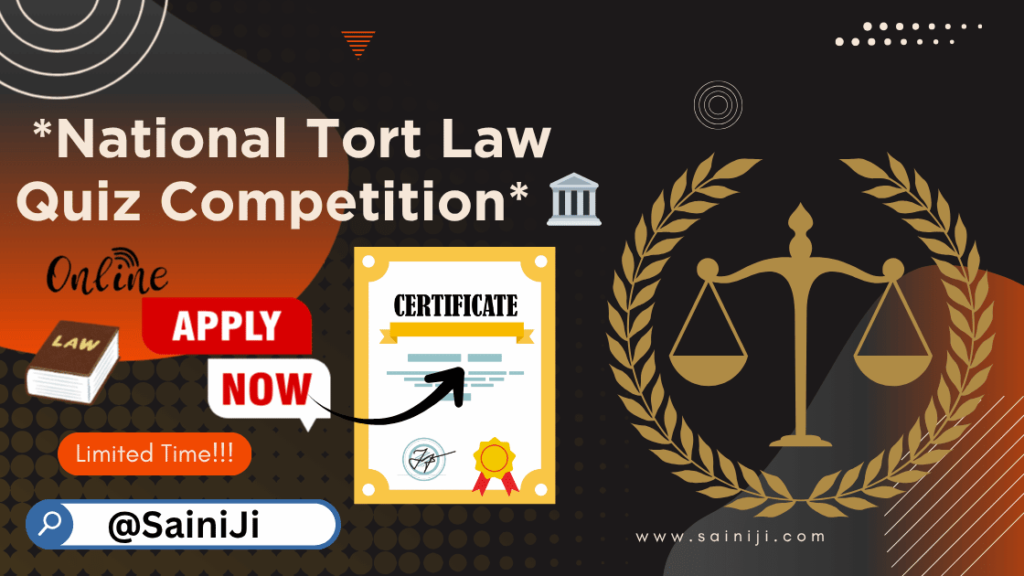 Quiz Competition on Tort Law 2025 Certificate Quiz Competition on Tort Law 2025 Certificate