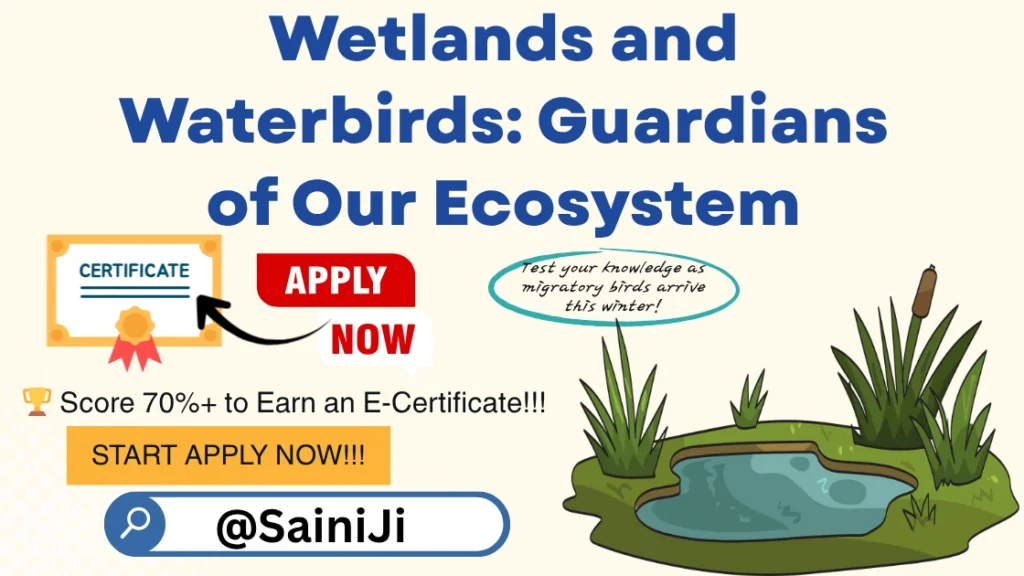 Quiz Contest on Wetlands and Waterbirds