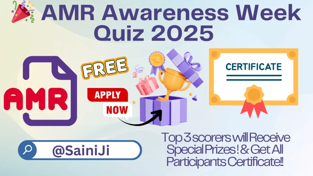 AMR Awareness Week Quiz Contest 2025 Certificate AMR Awareness Week Quiz Contest 2025 Certificate