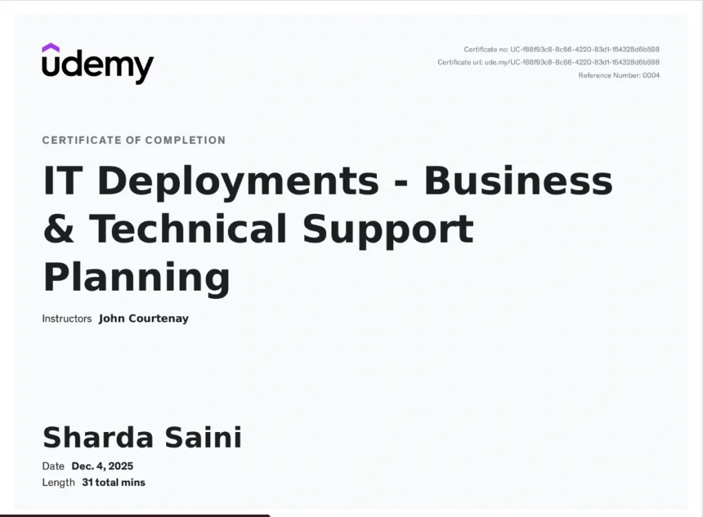 IT Deployments-Business & Technical Support Planning IT Deployments-Business & Technical Support Planning