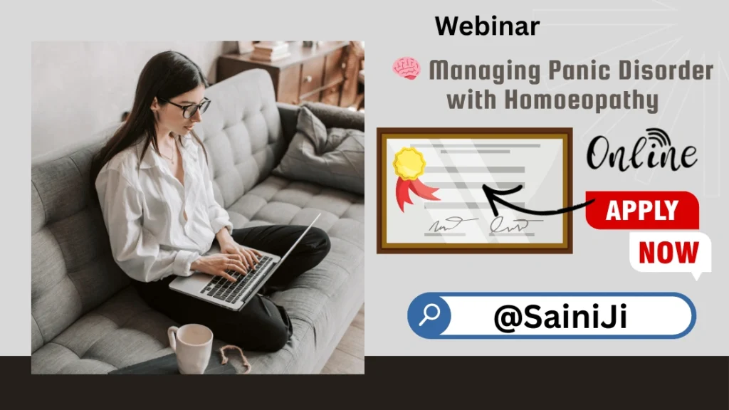 Webinar Managing Panic disorder with Homoeopathy