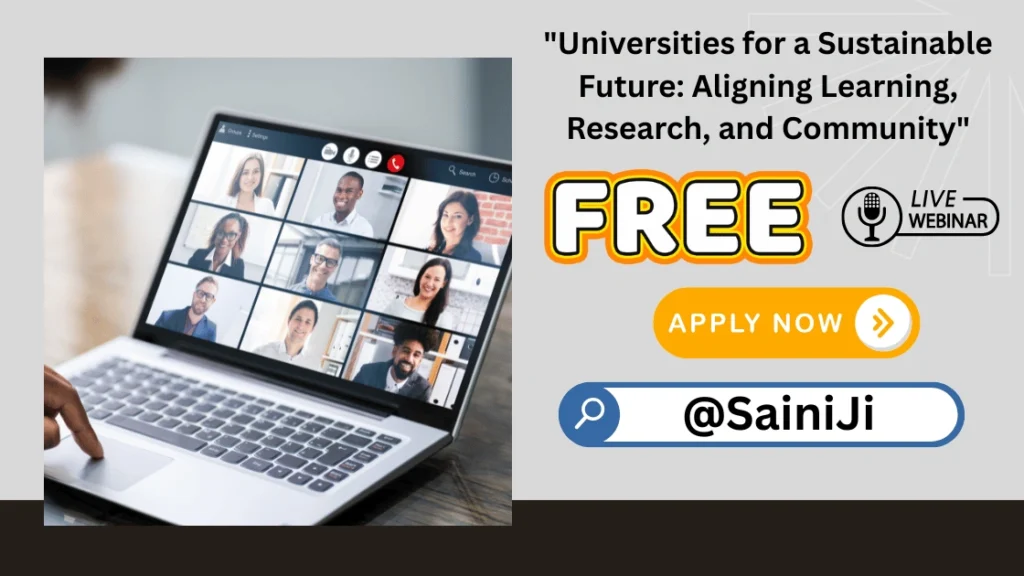 Webinar on Universities for a sustainable future