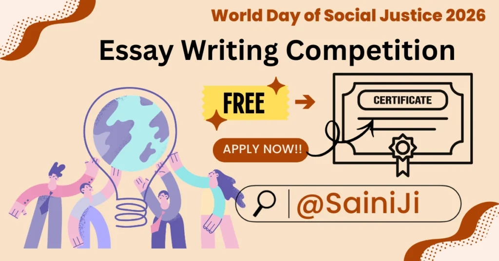 Essay Contest on World Day of Social Justice with Certificate