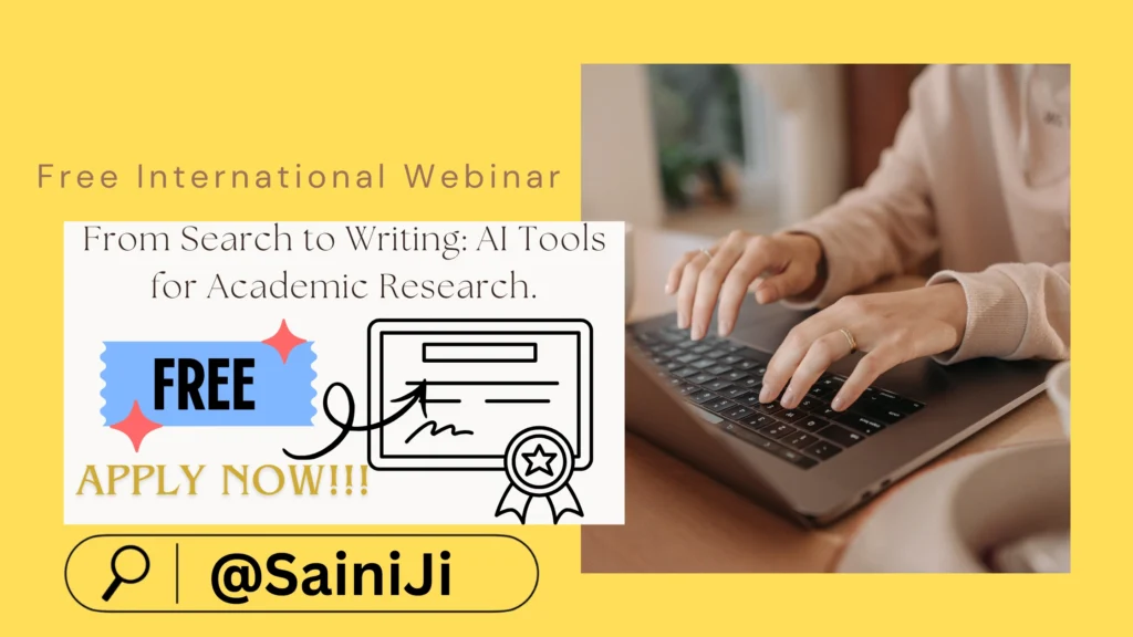 Webinar on AI Tools for Academic Research Webinar on AI Tools for Academic Research