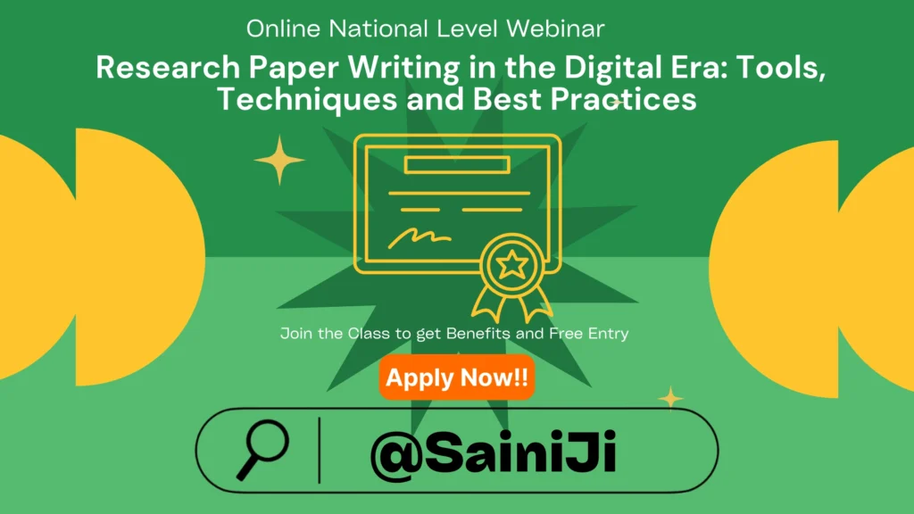Webinar on Research Paper Writing in the Digital Era Certificate