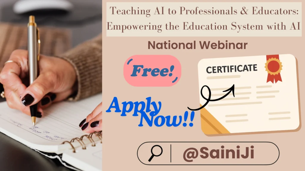 Webinar on Teaching AI to Professionals & Educators Webinar on Teaching AI to Professionals & Educators