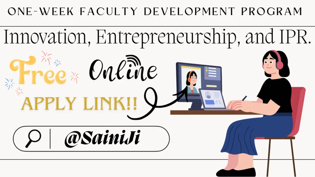 FDP on Innovation-Entrepreneurship and IPR FDP on Innovation-Entrepreneurship and IPR