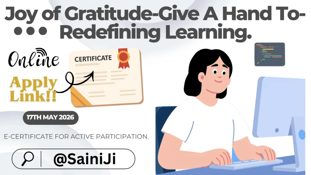 Webinar on Joy of Gratitude Certificate