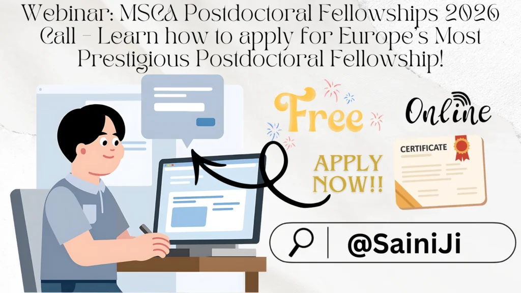 Webinar on MSCA Postdoctoral Fellowships 2026 Webinar on MSCA Postdoctoral Fellowships 2026