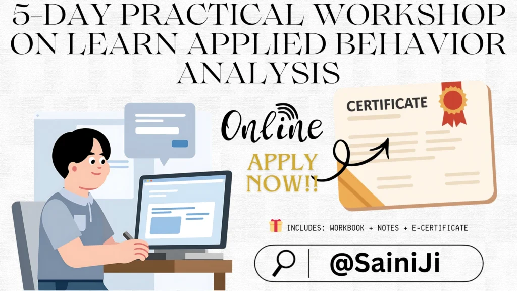 Workshop on Applied Behavior Analysis Certificate