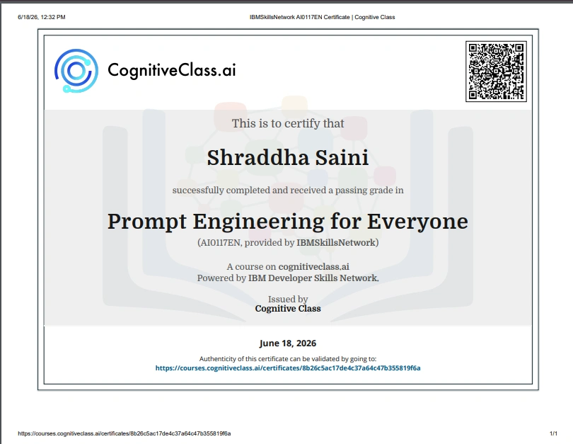 AI Prompt Engineering Course Certificate AI Prompt Engineering Course Certificate