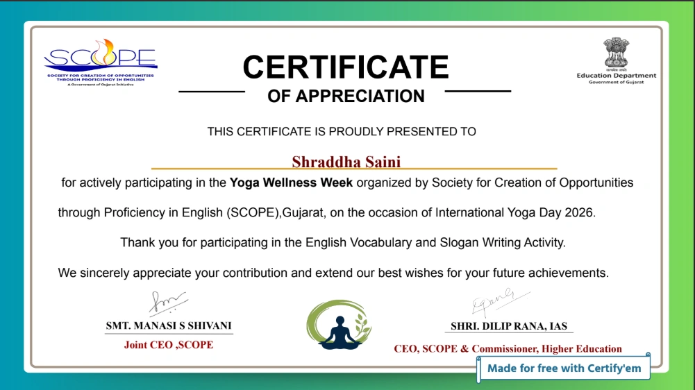 Quiz on Yoga Wellness Certificate Quiz on Yoga Wellness Certificate