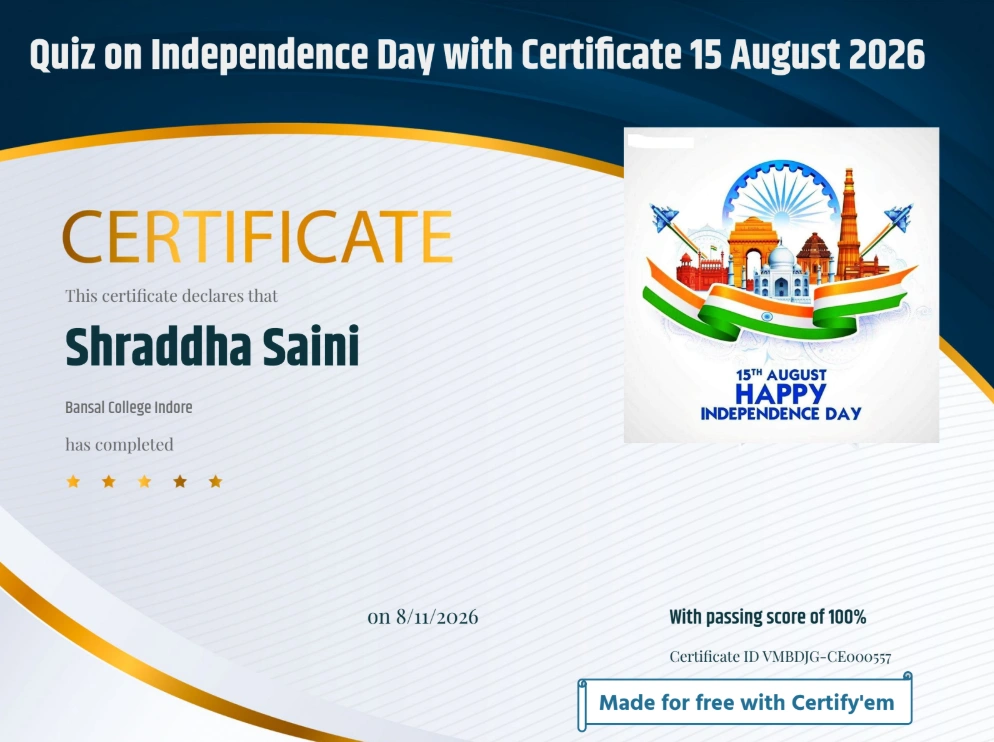 Independence Day Quiz Competition 2026 