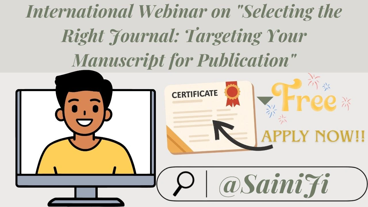 Webinar on Targeting Your Manuscript for Publication Webinar on Targeting Your Manuscript for Publication