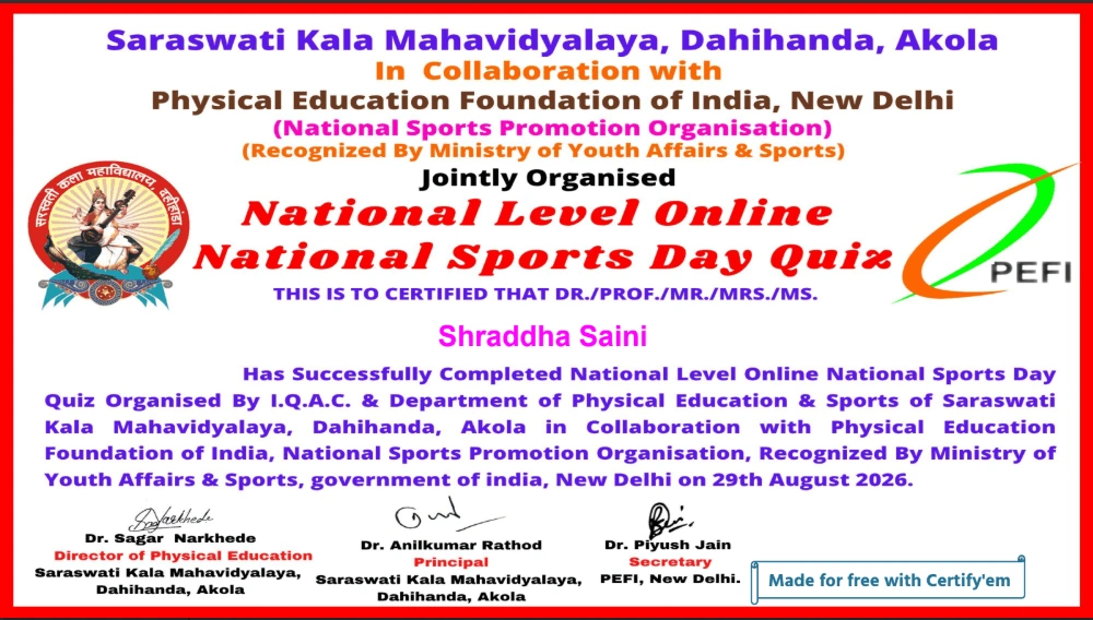 Quiz Competition on National Sports Day 2026 Quiz Competition on National Sports Day 2026